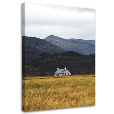 Canvas Print, House In the Mountains