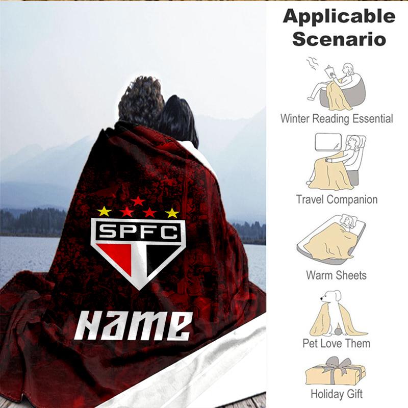Custom Name SPFC Team Spirit Blanket Lightweight Ideal Bedding Blanket Perfect for Travel, Camping, Living Rooms, Sofas, Christmas Gift