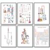 Chemical Element Table Chemistry Instrument Microscope Student Poster Science Wall Art Canvas Print Painting Laboratory Decor