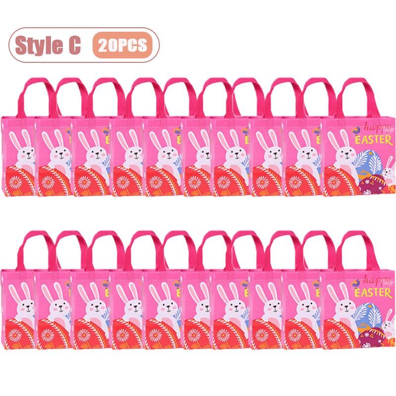 4-40PCS Easter Themed Non Woven Bags Collection Holiday Gift Bags Valentines Party Packaging Shopping Tote Waterproof Decor