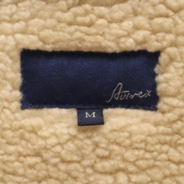 AVIREX Long Sleeve Mouton Double Riders Jacket M Brown Women Used