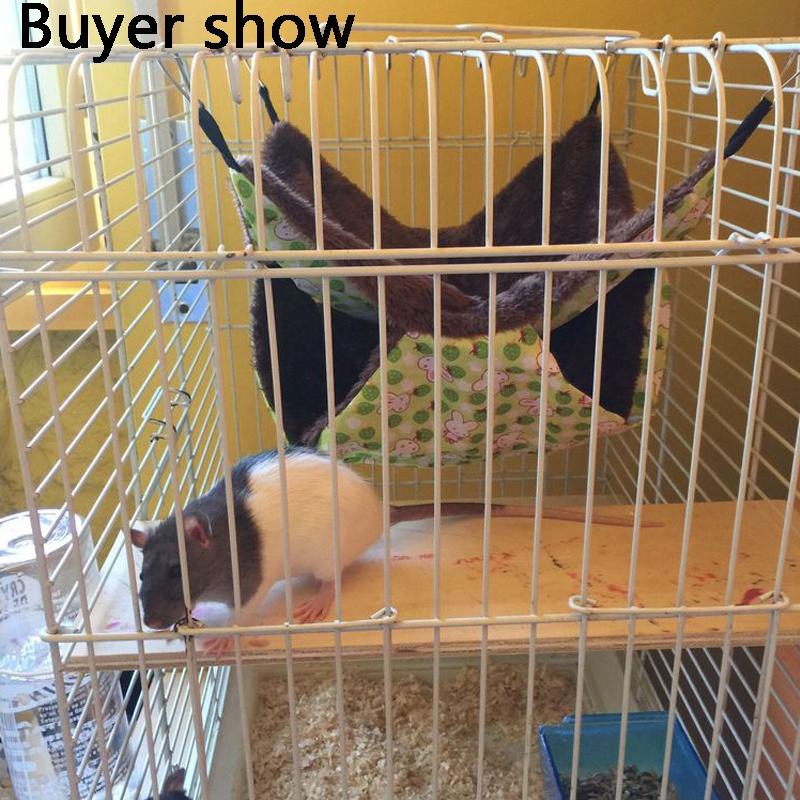 Warm Hamster Hammock Hanging Bed House Winter Double-layer Plush Cotton Nest