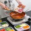 Transparent Food Storage box 4Grid Refrigerator Large Capacity Storage Box Frozen Meat Compartment Food Sub-packed Kitchen Tools