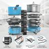 Adjustable Pot Rack Organizer Under Cabinet,Pan Storage Organizer Rack for Storing Pots Pan, 8 Tier