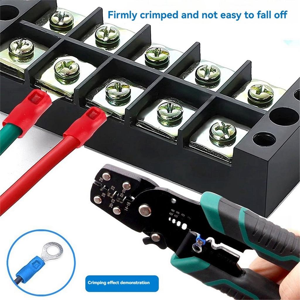 250Pcs Insulated Wire Connectors Crimp Terminal Kit O-Type Wire Lug PVC Round Ring Cold- Pre-Insulated Terminal