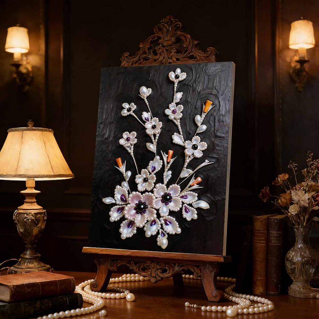 DIY Beautiful Flowers Pearl Art Painting for Home Wall Decor Arts Craft  for Adults/Beginners Gift Idea Home Decor Without Frame