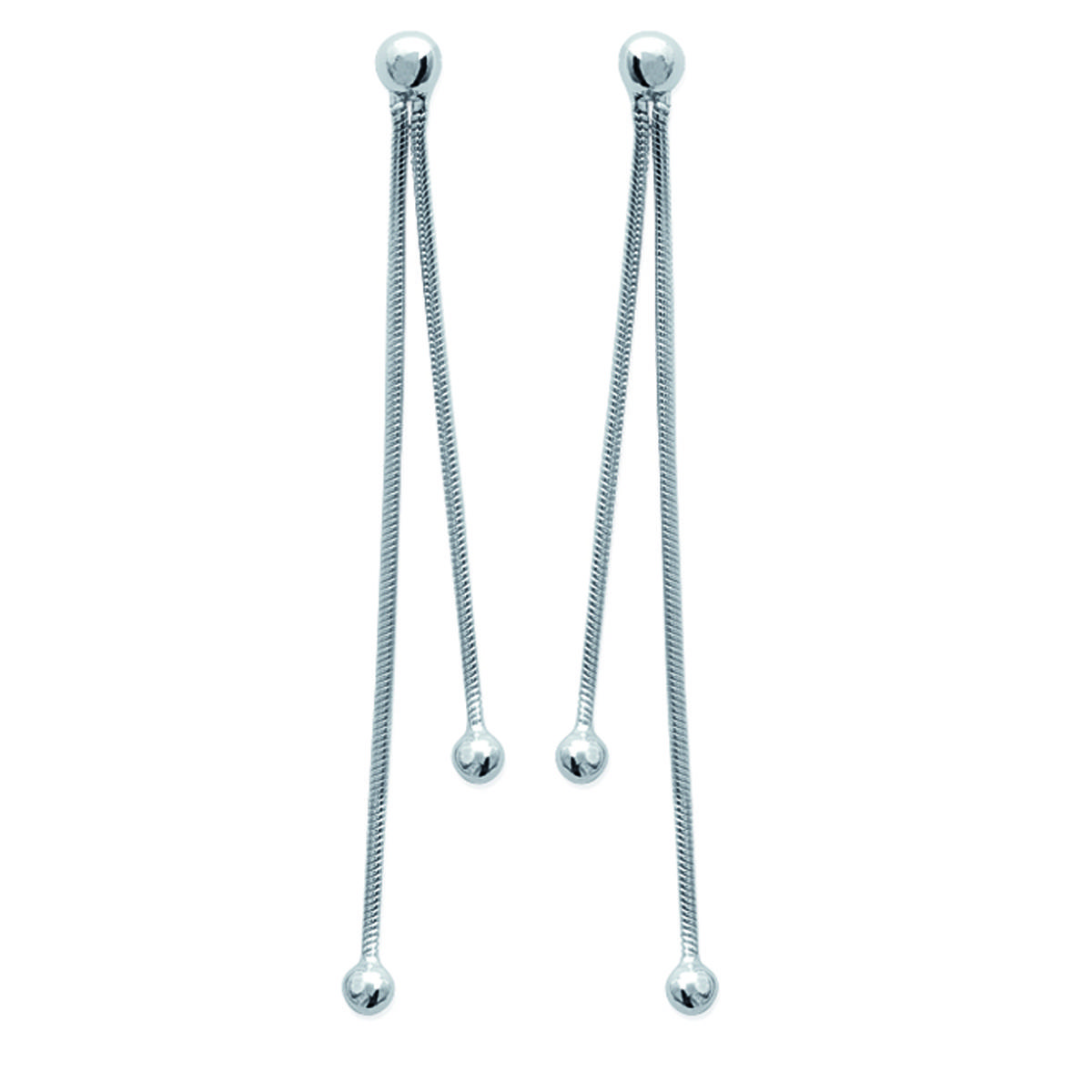 

Les Trésors De Lily [M7599] - Серебряные серьги Billes (родий) - 5,5 см