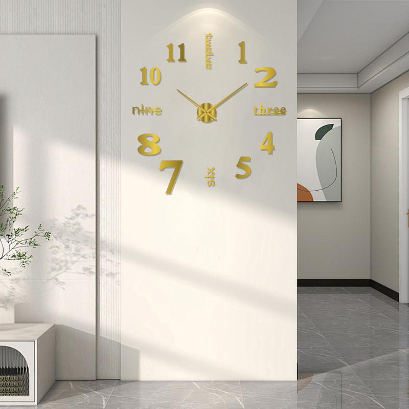 3d Modern Wall Clock Mirror Sticker Acrylic Number Clocks For Home Decoration