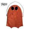 Trick or Treat Bucket Halloween Ghost Candy Bag for Kids, Cute Fabric Durable Holder Tote with Handle, Spooky Snack Goodie Bags Party Supplies