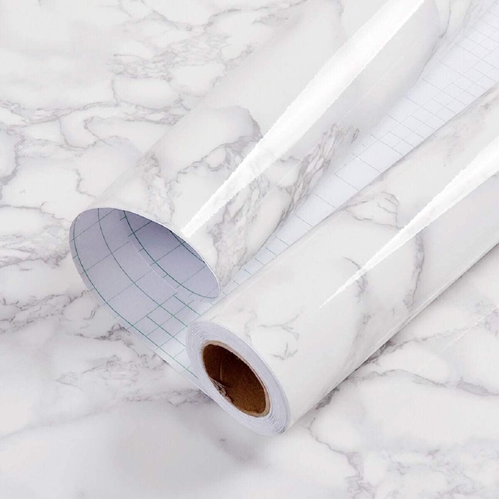 Marble Kitchen Oil-Proof Film Stove Waterproof Moisture-Proof Self-Adhesive Wallpaper Countertop Cabinet Renovation Tile Sticker