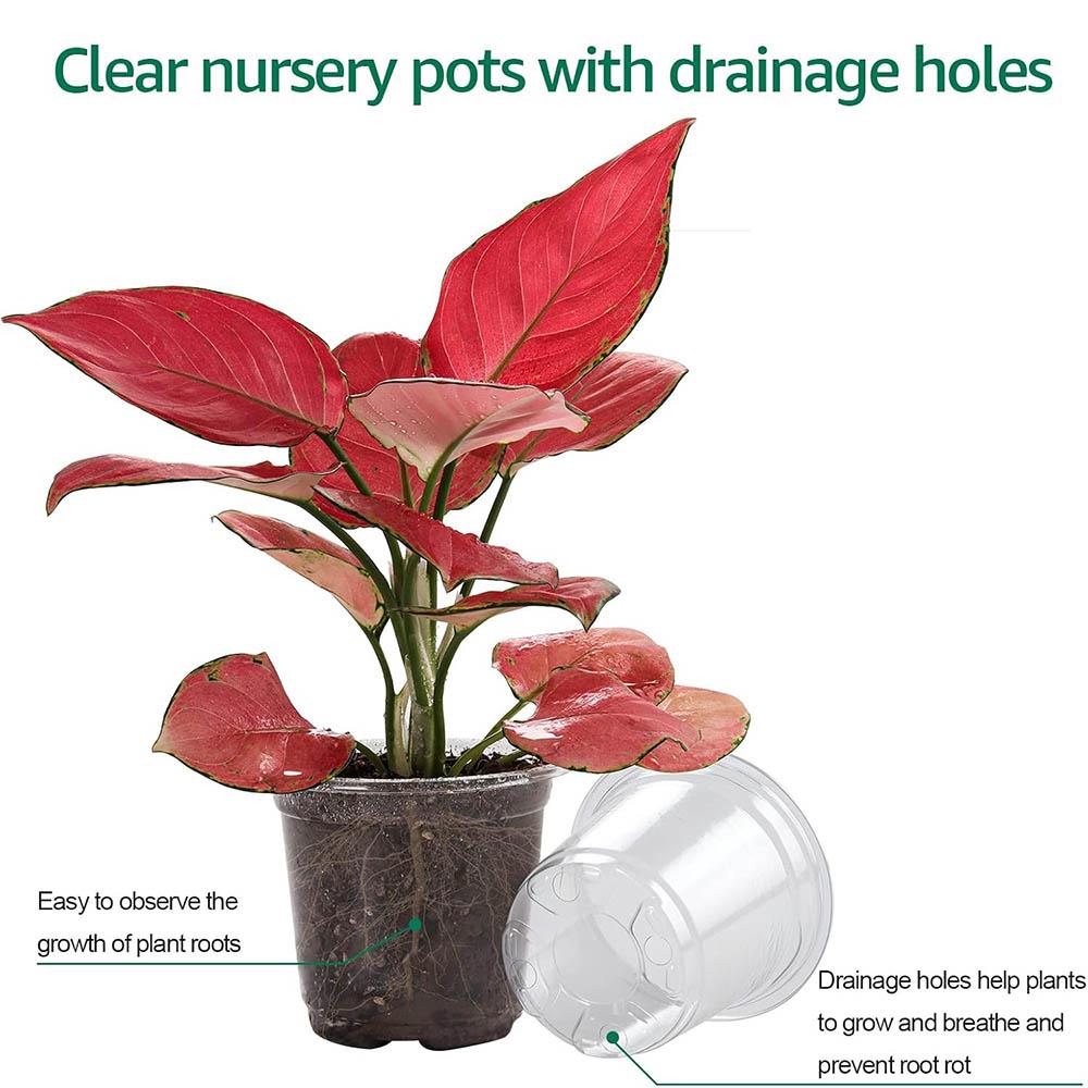 10/5x Seed Plant Nursery Pots Elegant Plastic Easy Use Plant Contai Mini Flowerpot Inside Succulents Gardening Supplies Planters