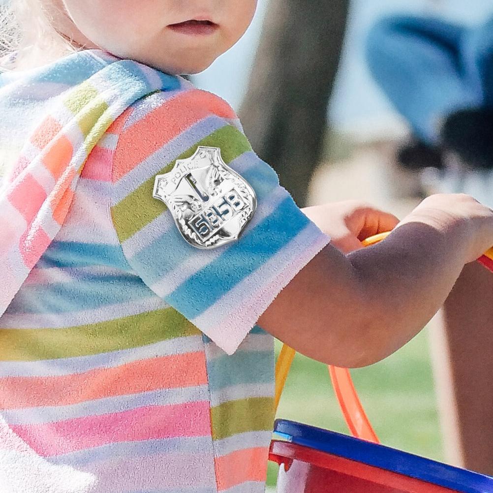 20pcs Police Badge Toy Cosplay Prop Clothes Badges Accessories Pin Party Supplies Plastic Small Badge Pin Police Badges