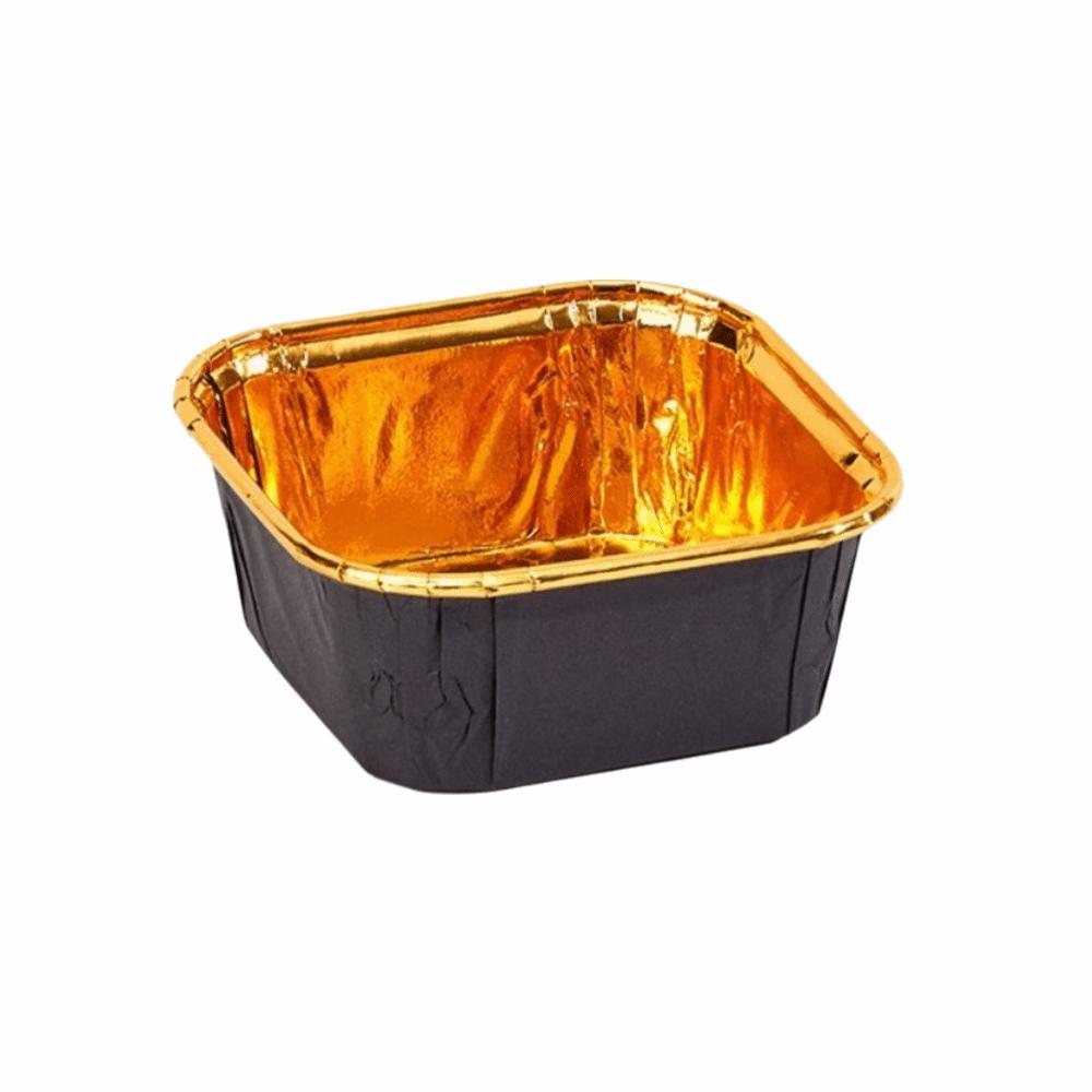 

50Pcs Oil-proof Muffin Cake Liner Paper Cupcake Packing Wrappers Dessert Baking Cup Party Supply Square Black