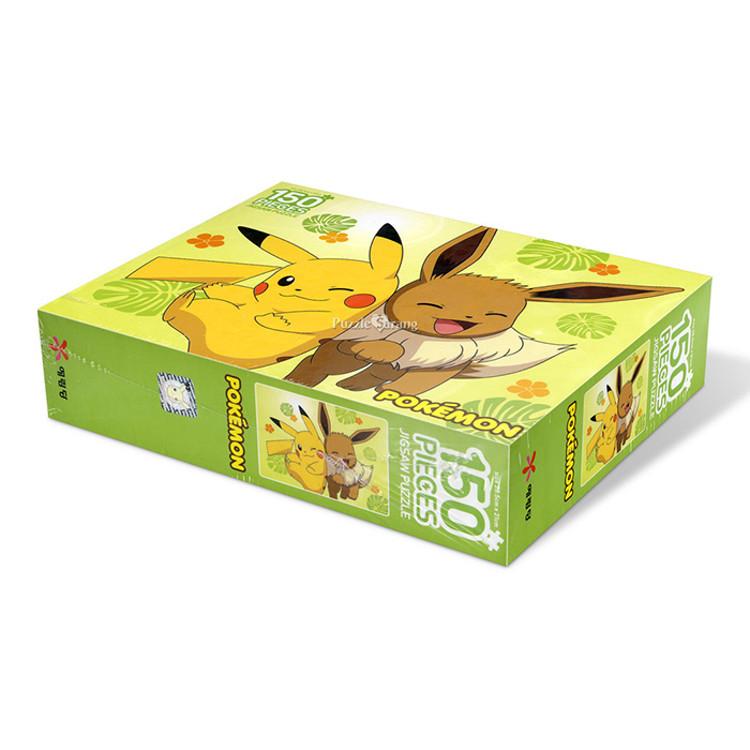 150-piece Jigsaw Puzzle / Pokemon - Pikachu and Eevee 150-piece Character Animation Cartoon, Popular Korean Puzzle