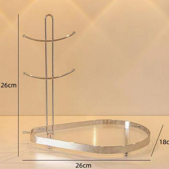 Bamboo Water Drop Key Holder and Accessory Rack for Entryway