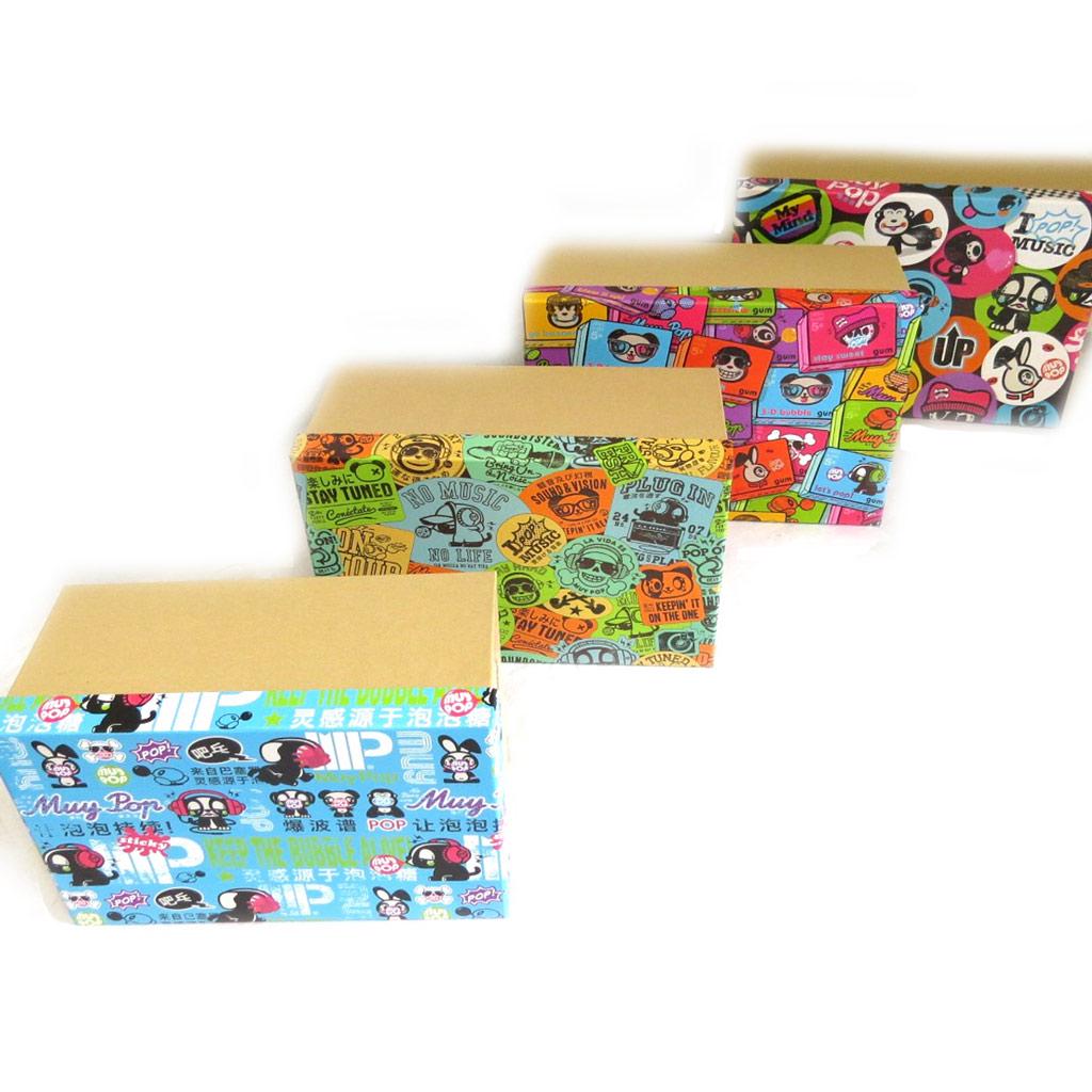 Muy Pop [L8832] - Set of 4 Multi-colored 'Muy Pop' Storage Boxes