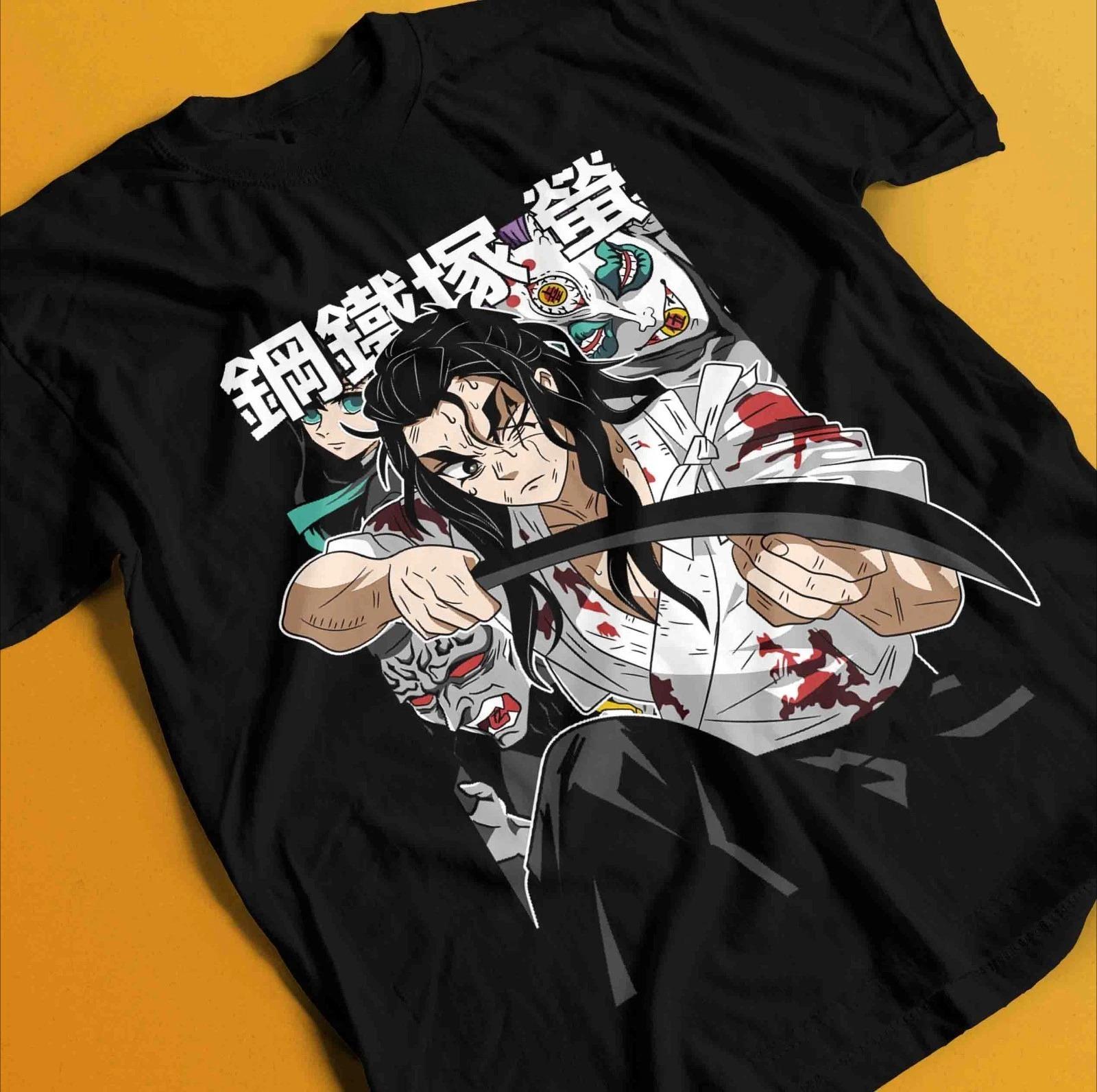 Demon Slayer Shirt Haganezuka Tshirt Gyomei Himejima TShirt Muzan Tanjiro Summer Unisexs and Womens Breathable Tshirt Top S