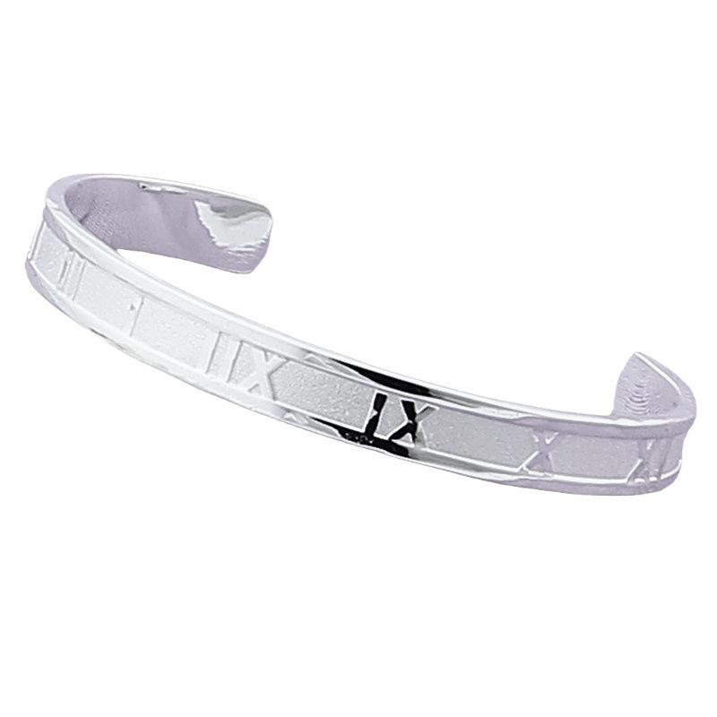 925 Sterling Silver Stylish Roman Bracelet Daily Wear Birthday Anniversary Gift серебряный