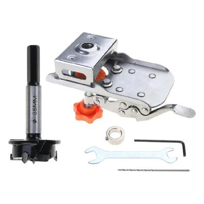 Woodworking Hole Guide 35mm Hinge Drilling Tool 3Blade Hole Locator Opener for Door Cabinets Easy To Use