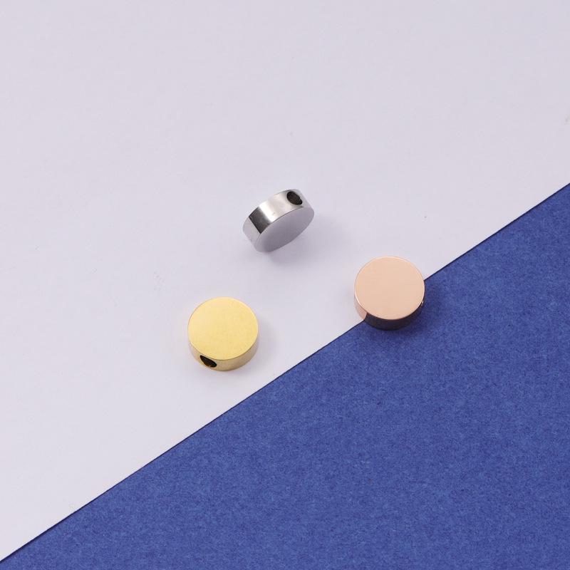 

8mm Stainless Steel Spacer Beads: Cylindrical, Double-Sided Mirror Polished for DIY Jewelry 8mm cylindrical small hole beads