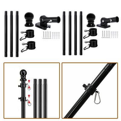 Flag Pole Kit for House Thickened Stainless Steel Outside Porch Wall Flagpole for 3x5'