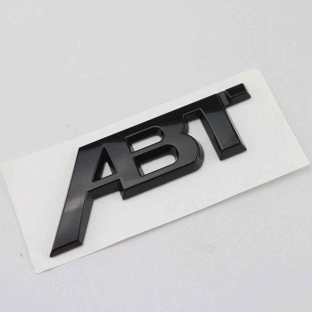 

3D ABS ABT Sticker Car Rear Trunk Letter Logo Badge For A3 A4 A5 A7 A7 Q3 Q5 Q7 TT RS6 RS3 Accessories 80x32mm
