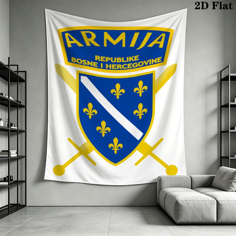 Bosnia and Herzegovina Wall Tapestry Aesthetic Wall Hanging Printed Fabric Blanket Decorative Tapestries for Bedroom Living Room Home Decor