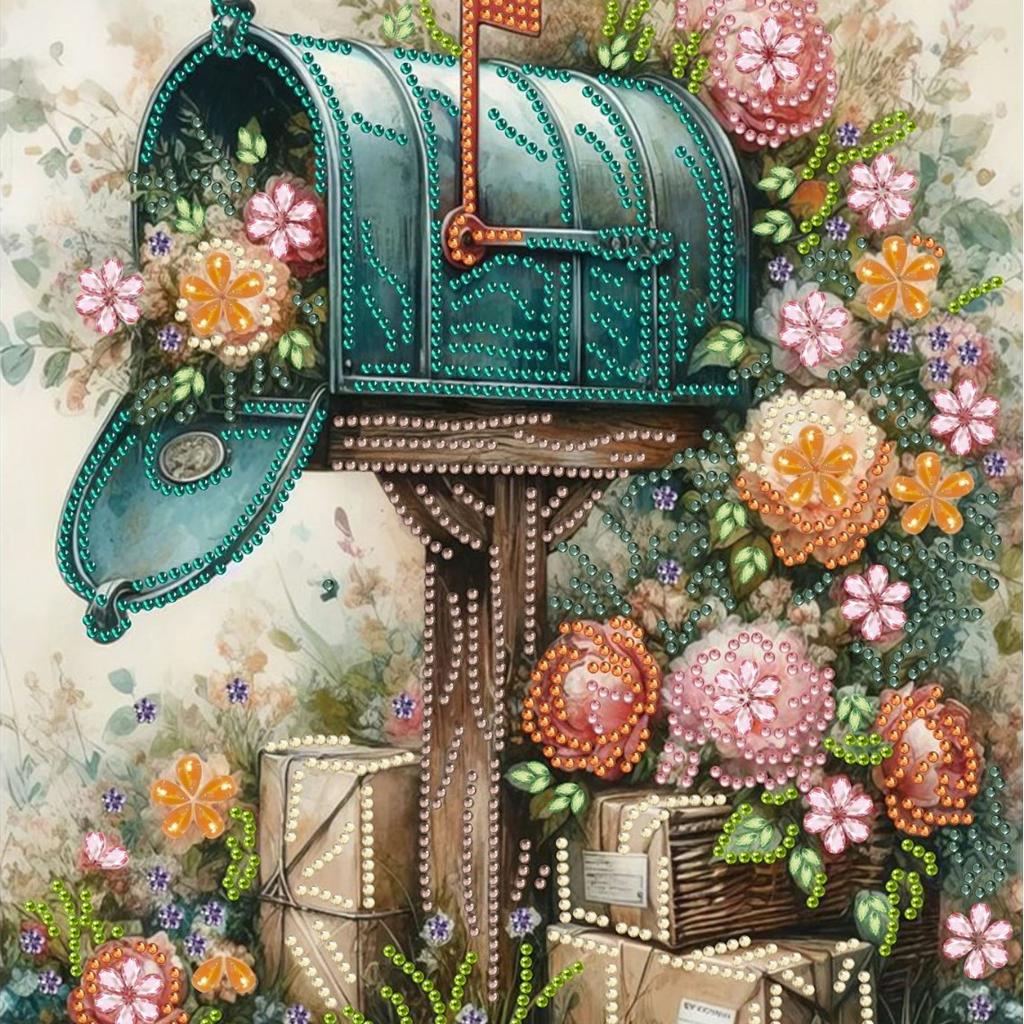 Diamond Painting, Diamantaufkleber, DIY Handgefertigtes Materialpaket, Rahmenloses Dekoratives Gemälde, Handgefertigte Aufkleber, Diamantmalerei mit Sonderformen