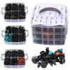 635PCS Automotive Plastic Fastener Kit for Door Trim Panel Bumper Fender Grille Radiator Cover Retainer 45 Tool Trim Removal Set
