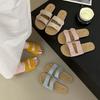 Slippers women's summer outer wear new fashionable soft flat one-word sandals with skirt beach cool slippers