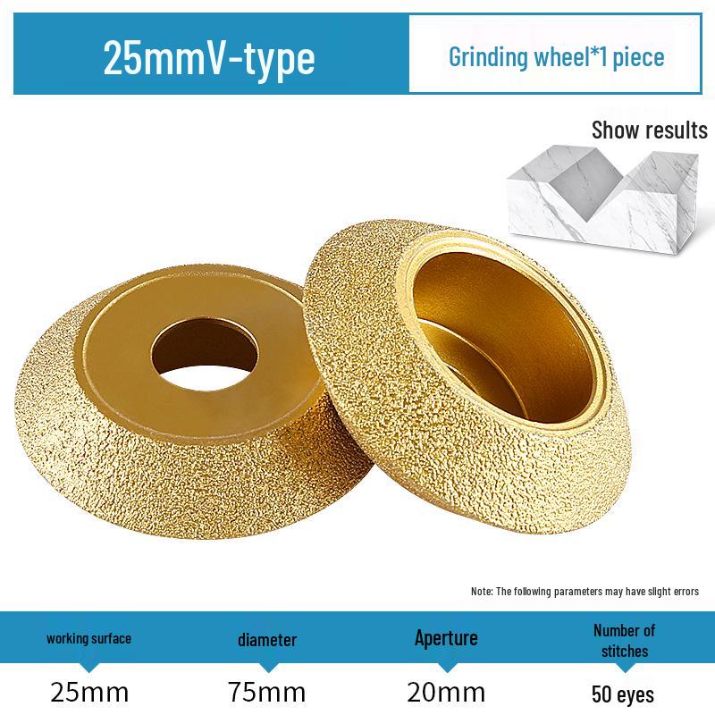 Stone Edge Grinding Wheel for French Edge Granite & Marble Tile - Trimming, Rounding, and Grooving with Angle Grinder