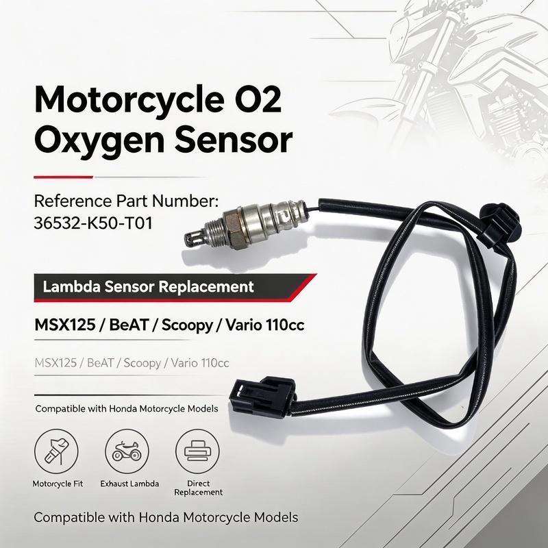 36532-K50-T01 O2 Oxygen Sensor For Honda Motorcycle MSX125 BeAT Scoopy Vario 110cc Lambda Sensor