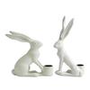 Easter Bunny Candle Holder Rabbit Taper Candle Stand Candlestick Table Centerpiece Spring Easter Holiday Party Desktop Decoration Ornament