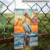 2D Flat, 1pc Vintage Pelican Aluminum Sign - 7.87*11.8 Inch Rustic Coastal Wall Art with Pre-Drilled Holes, Durable Aluminum Decor for Home, Cafe