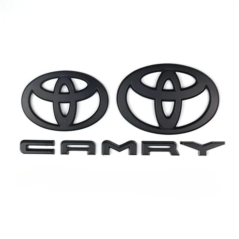 3pcs/Set Hood Badge Trunk Badge Camry Letters for 2024 2025 9th Generation Toyota Camry OVERLAY Modification Gloss Black