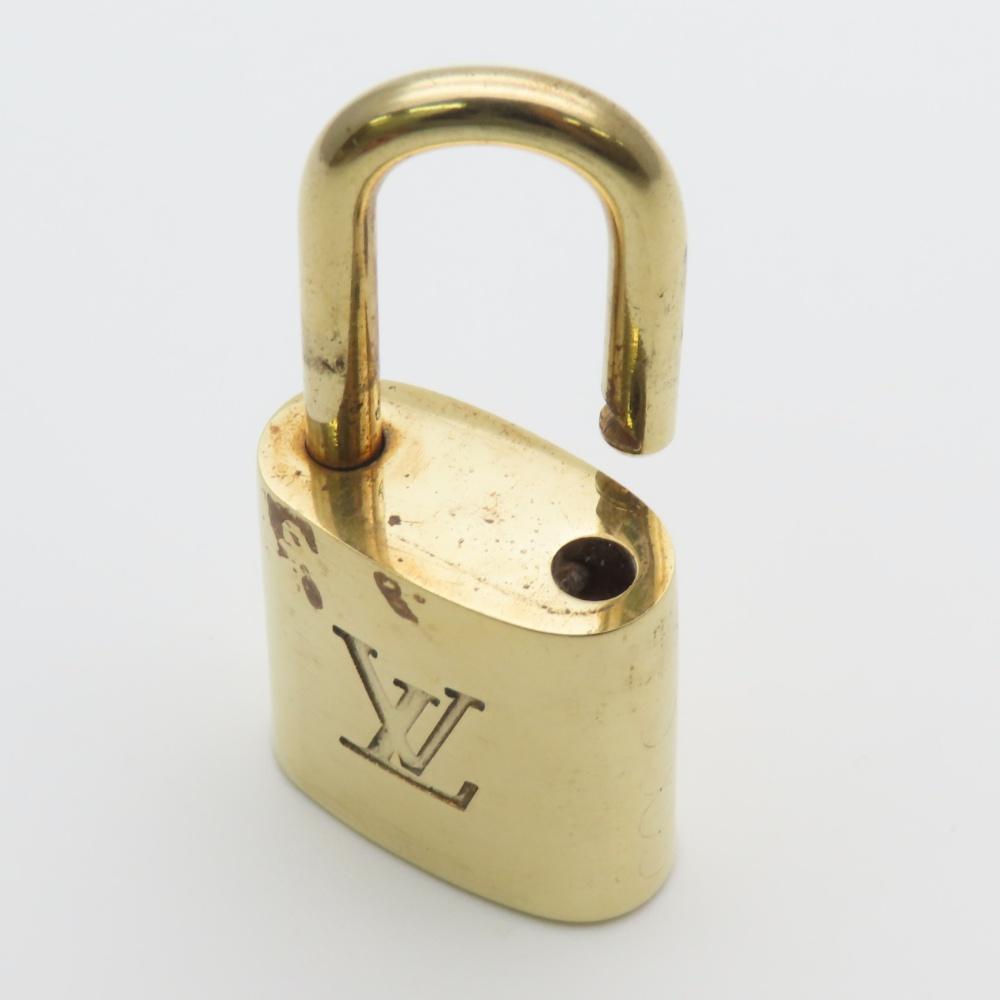 Used LOUIS VUITTON Cadena Key set No.317 metal gold padlock