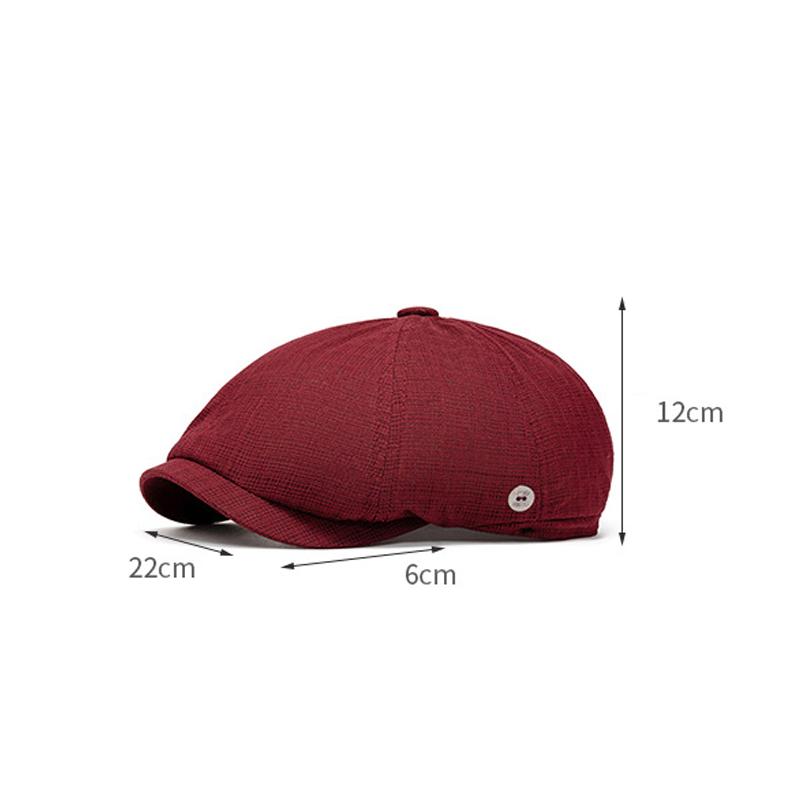 Men Women Spring Summer Beret British Solid Color Forward Cap Outdoor Sun Protection Newsboy Hat
