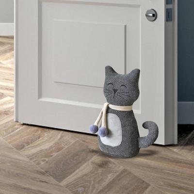Cute Door Stopper Decorative Stops Stuffed Animal Cat Shape Interior Doorstop Floor Decorative,
