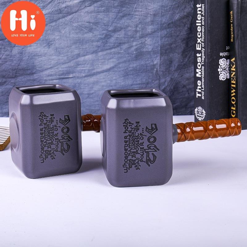 Hi Personalized Thor Hammer Ceramic Cup Kreativní trojrozměrný hrnek na modelování Hammer Šálek kávy