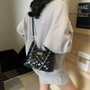 Rhombus chain bag new high-end texture niche versatile single shoulder crossbody armpit tote bag