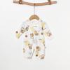 Baby Langarm-Bodysuit aus Bambusfaser: 3-24 Monate, Atmungsaktiver Druckknopf im Schritt, Nahtlos für den Sommer