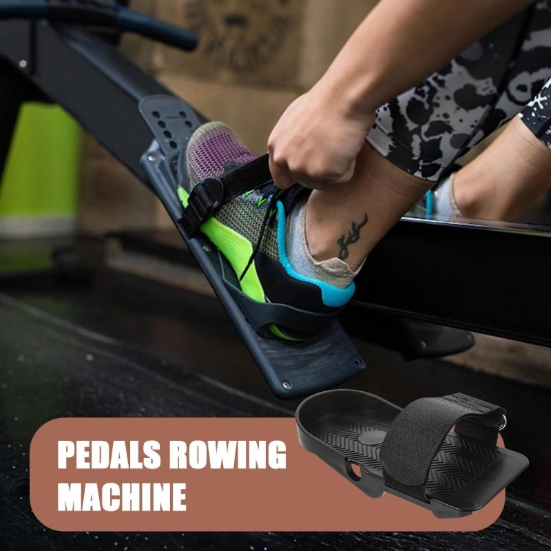 Rowing Machine Foot Pedal Adjustable Fitness Equipment Foot Pedal Exercise Bike Flat Pedals Fitness Accessories