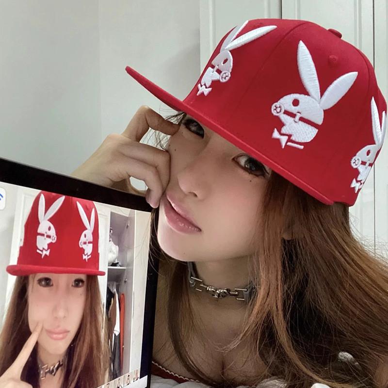 American Hiphop Bunny Baseball Cap With Breathable Fabric For Summer Casual Wear