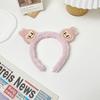 New Cartoon Labubu Plush Hairbands Cute Kawaii Bubble Rabbit Face Wash Non-slip Hair Pressure Headband