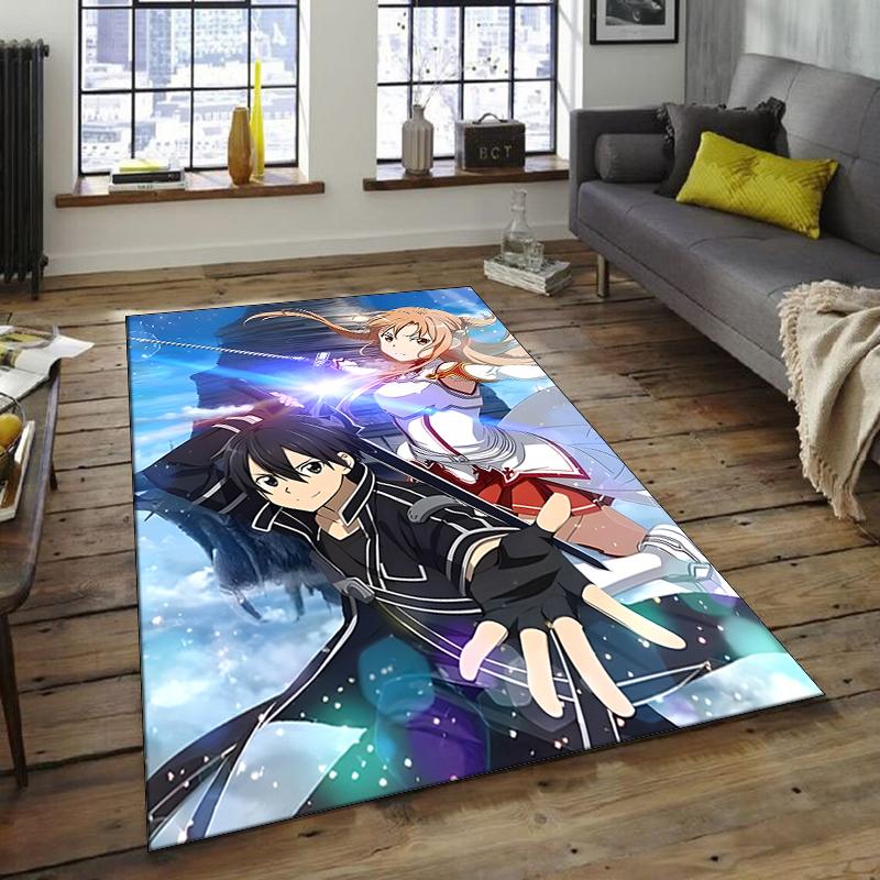 1pc Sword Art Online2 Design Area Rug - Non-Slip, Soft & Cozy Floor Mat for Living Room, Bedroom, Office - Indoor/Outdoor Decorative Carpet