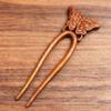 1pc U-Shaped Vintage Style Rabbit Deer Women Wood Hair Accessories Butterfly Flower Hair Stick Hairpin