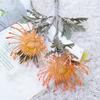 Artificial Flowers Short Branch Crab Claw 2 Fork Pincushion Christmas Garland Vase for Home Wedding Decoration Fake Planting