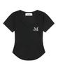 Mucent Bellin V-Neck Cropped Rolled Short Sleeve T-Shirt (5 Colors)
