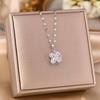 Rotatable Sunflower Pendant Necklace U Geometric Titanium Steel Light Luxury