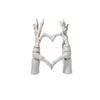 Hand Gesture Desk Statues Love Ornaments,Couple Statue, Creative Wedding Home Desktop Decor,Heart Shape Hand Figurines For Living Room Shelf Coffee
